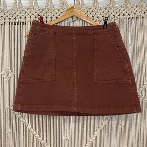 Brownie Taupe Denim Women's Mini Skirt